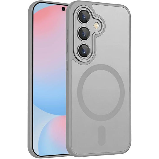 For Samsung Galaxy S24 FE 5G XDcase Skin Feel Magnetic Frosted Phone Case with Lens Film(Grey)