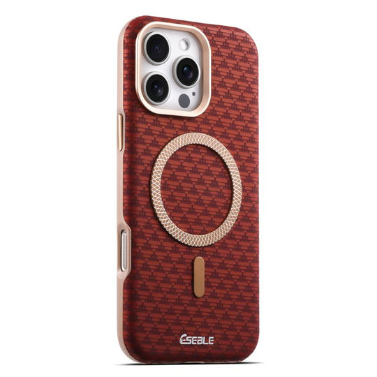 For iPhone 16 Pro Max ESEBLE L3 Triangular Shield Metal Lens Magnetic Phone Case(Red)
