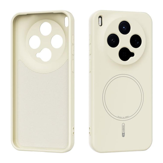 For vivo X300 ABEEL Skin-friendly Feel Magsafe Liquid Silicone Phone Case(Yellow)