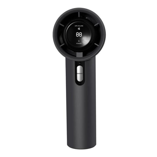 100-gear High Speed Handheld Fan Bladeless Mini Digital Display Small Fan, Battery:1800mAh(Black)