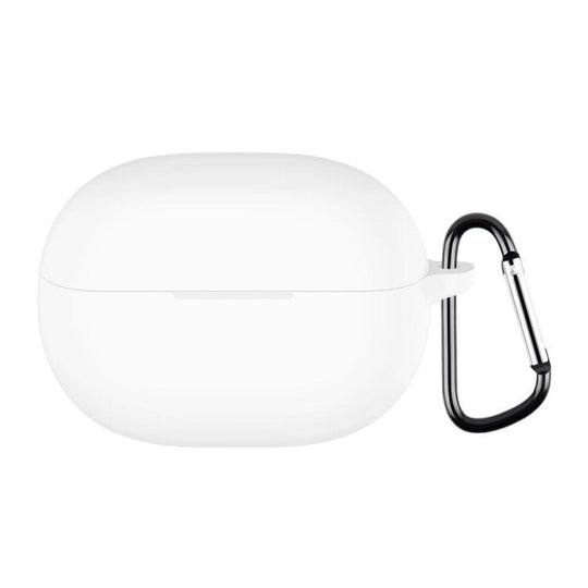For Huawei FreeBuds Pro 5 Solid Color Silicone Earphone Protective Case with Buckle(White)