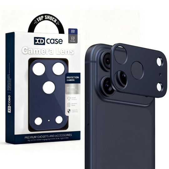 For iPhone 17 Pro Max XDcase Metal Flat & Hollow Camera Lens Protector(Dark Blue)