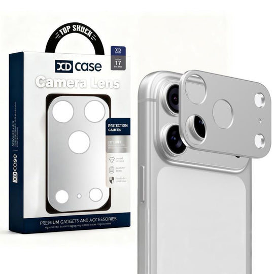 For iPhone 17 Pro Max XDcase Metal Flat & Hollow Camera Lens Protector(Silver)