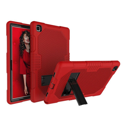 For Samsung Galaxy Tab A7 10.4 (2020) T500 / T505 Contrast Color Robot Shockproof Silicon + PC Protective Case with Holder & Pen Slot(Red Black) - Other Galaxy Tab PC by buy2fix | Online Shopping UK | buy2fix