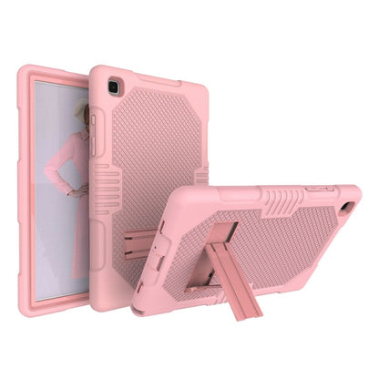 For Samsung Galaxy Tab A7 10.4 (2020) T500 / T505 Contrast Color Robot Shockproof Silicon + PC Protective Case with Holder & Pen Slot(Rose Gold) - Other Galaxy Tab PC by buy2fix | Online Shopping UK | buy2fix