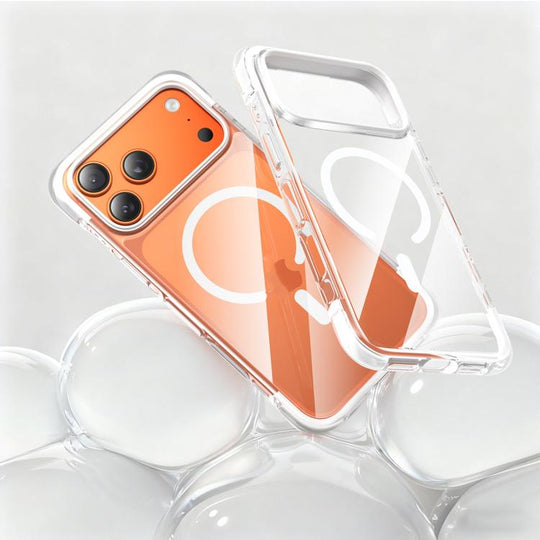 For iPhone 18 Pro Max / 17 Pro Max Vacuum Airbag TPU + Acrylic Magnetic Shockproof Phone Case(White)