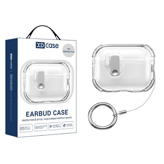 For AirPods Pro 3 XDcase Transparent Silicone Automatic Pop-Up Earbud Case(Transparent)