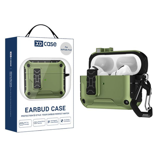 For AirPods Pro 3 XDcase Auto Pop-Up Magnetic Earbud Case with Holder(Green)