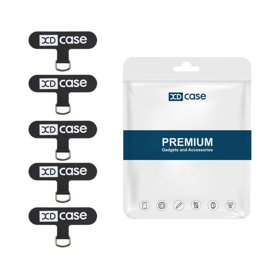 XDcase 5pcs Phone Tether Tab Cellphone Lanyard Patch Connector Part(Black)