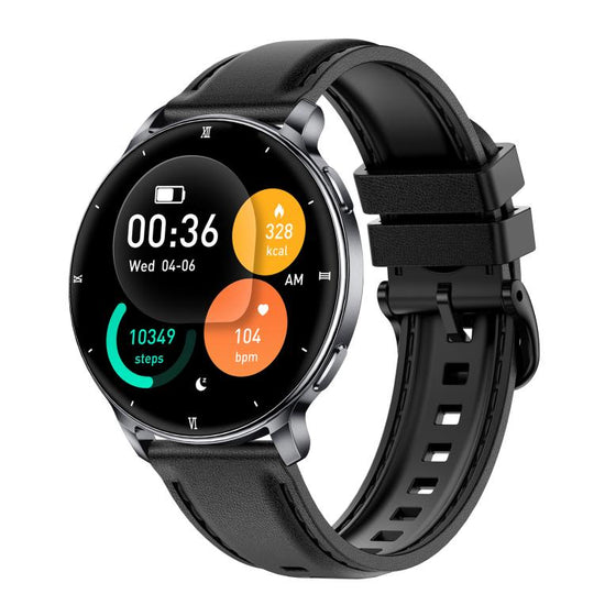 HT39 1.32 inch Ultra-thin Sports Smart Watch Supports Bluetooth Call / Heart Rate / Pressure / Sleep Monitoring(Black)