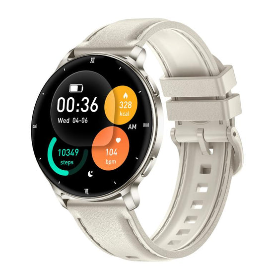 HT39 1.32 inch Ultra-thin Sports Smart Watch Supports Bluetooth Call / Heart Rate / Pressure / Sleep Monitoring(Pale Gold)