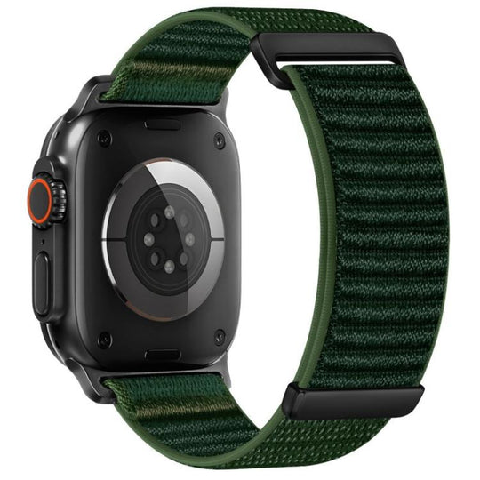 For Apple Watch 38 / 40 / 41 / S11 42mm xDfind Two-section Mountain Pattern Nylon Watch Band(Spruce Green)