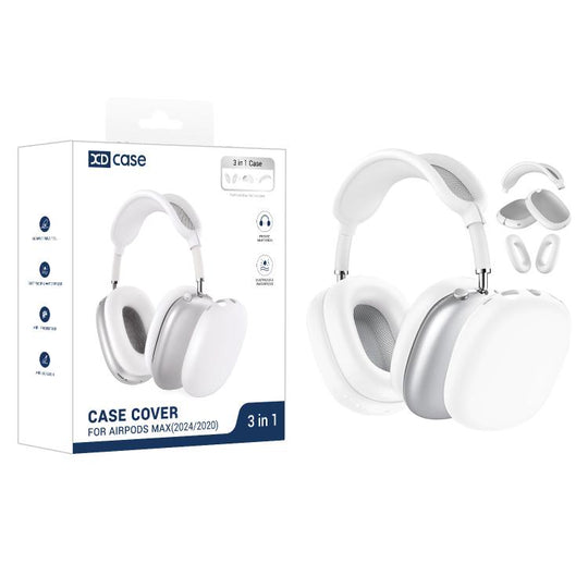 For Apple AirPods Max / Max 2 XDcase 3 in 1 Silicone Headset Protective Case(White)