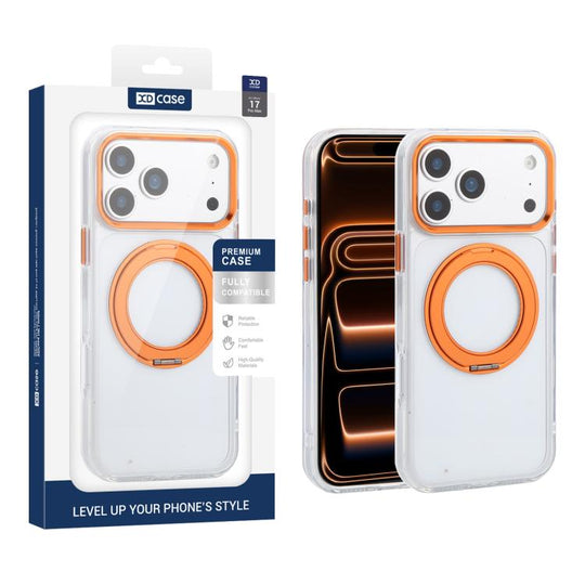 For iPhone 18 Pro Max / 17 Pro Max XDcase YADUN Rotating Bracket Magnetic Phone Case(Orange White)