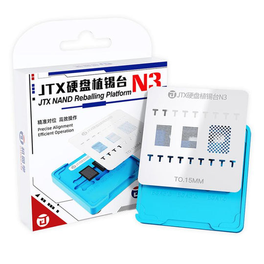 JTX N3 BGA Planting Tin Reballing Stencil Platform Set