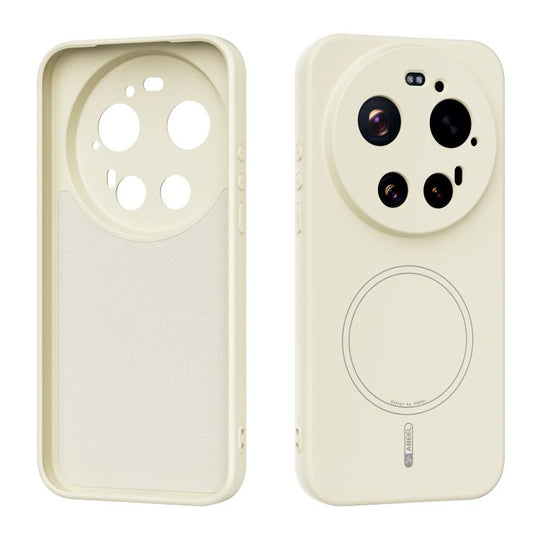 For Xiaomi 17 Ultra ABEEL Skin-friendly Feel Magsafe Liquid Silicone Phone Case(Yellow)