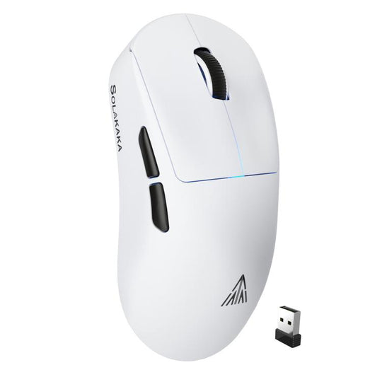 SOLAKAKA SM850 24000DPI 2.4GHz + BT + Wired Tri-mode Wireless Mouse(White)