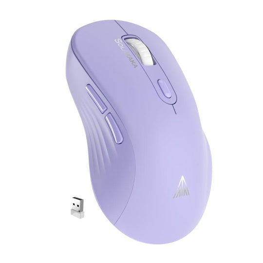 SOLAKAKA SM66 4200DPI 2.4GHz + BT Dual-mode Wireless Mouse(Purple)