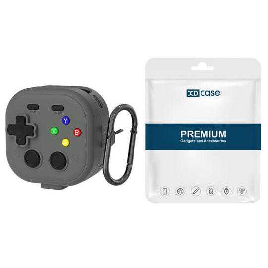 For Samsung Galaxy Buds4 / 4 Pro XDcase Retro Game Console Design Earbuds Protective Case(Grey)
