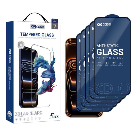 For iPhone 17 Pro XDcase 5pcs / Pack Silk Screen Printed HD Tempered Glass Film
