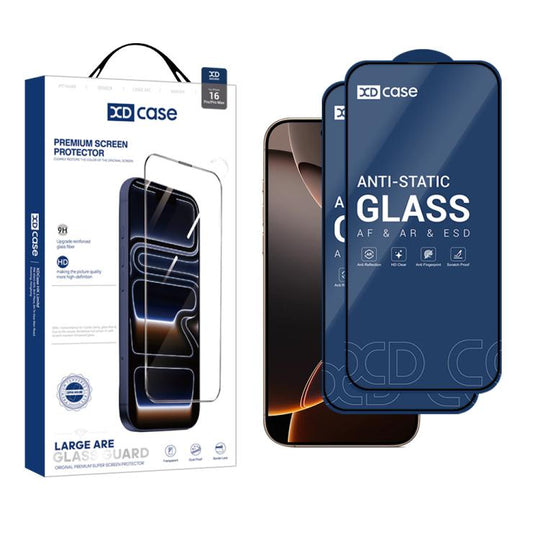 For iPhone 16 Pro XDcase 2pcs / Pack Silk Screen Printed HD Tempered Glass Film