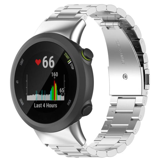 For Garmin Forerunner 45 / 45S / Swim 2 xDfind Three Beads Stainless Steel Watch Band(Silver)