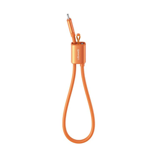 USAMS SJ784 U97 60W USB-C / Type-C to USB-C / Type-C Lanyard Fast Charging Data Cable, Length:30cm(Orange)
