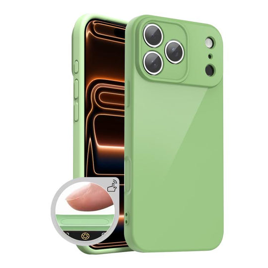 For iPhone 17 Pro Max XDcase AI Button Integrated Full Coverage Imitation Silicone Phone Case(Green)
