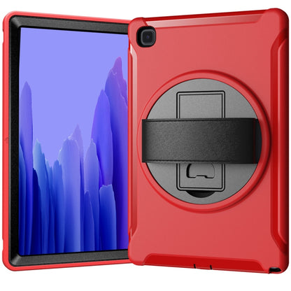 For Samsung Galaxy Tab A7 10.4 (2020) 360 Degree Rotation PC + TPU Protective Case with Holder & Hand Strap(Red) - Other Galaxy Tab PC by buy2fix | Online Shopping UK | buy2fix
