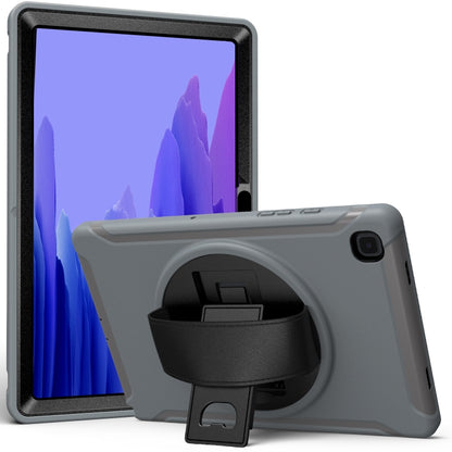 For Samsung Galaxy Tab A7 10.4 (2020) 360 Degree Rotation PC + TPU Protective Case with Holder & Hand Strap(Grey) - Other Galaxy Tab PC by buy2fix | Online Shopping UK | buy2fix