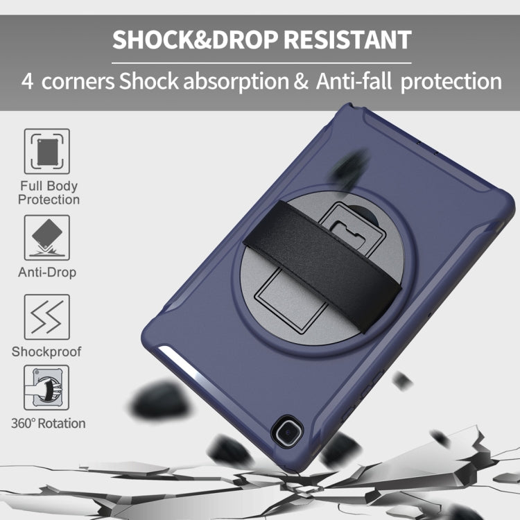 For Samsung Galaxy Tab A7 10.4 (2020) 360 Degree Rotation PC + TPU Protective Case with Holder & Hand Strap(Blue) - Other Galaxy Tab PC by buy2fix | Online Shopping UK | buy2fix