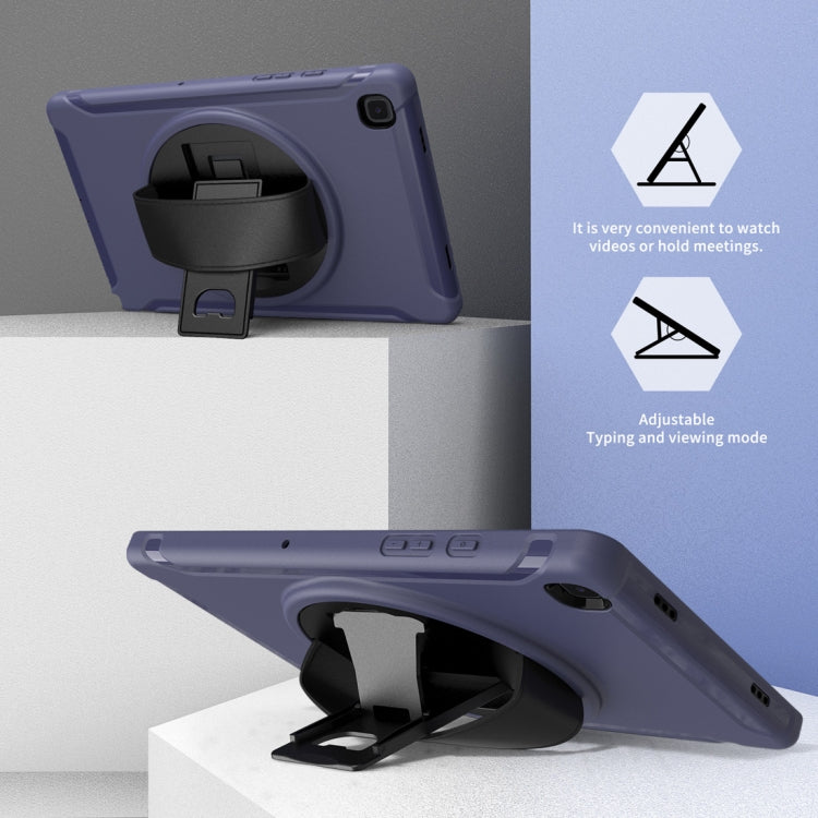 For Samsung Galaxy Tab A7 10.4 (2020) 360 Degree Rotation PC + TPU Protective Case with Holder & Hand Strap(Blue) - Other Galaxy Tab PC by buy2fix | Online Shopping UK | buy2fix