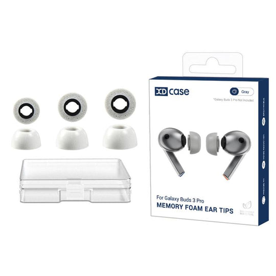 For Samsung  Galaxy Buds3 Pro XDcase 3 Pairs Replacement Memory Foam Ear Tips, S/M/L Size(Grey)