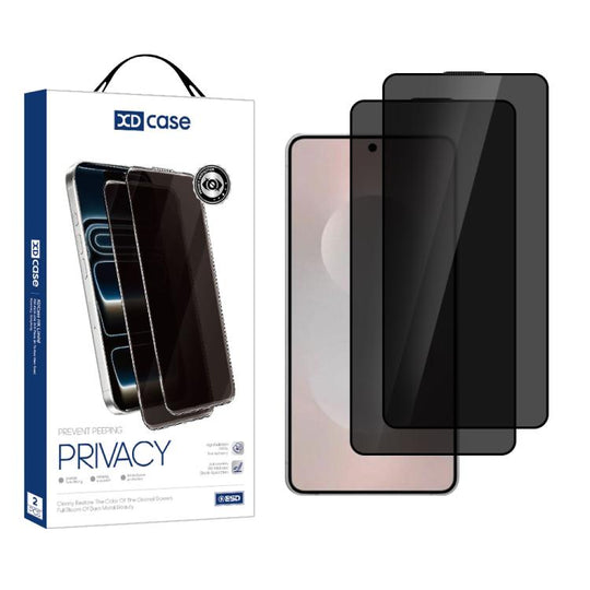 For Samsung Galaxy S26 Ultra 5G XDcase 2pcs / Pack Silk Screen Printed Anti-Peep Tempered Glass Screen Protector, Support Fingerprint Unlock