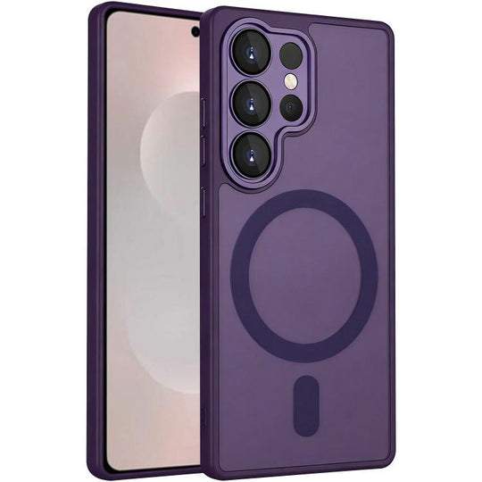 For Samsung Galaxy S26 Ultra 5G XDcase Skin Feel Magnetic Frosted Phone Case with Lens Film(Purple)