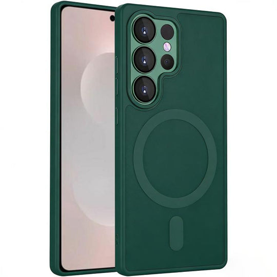 For Samsung Galaxy S26 Ultra 5G XDcase Skin Feel Magnetic Frosted Phone Case with Lens Film(Green)