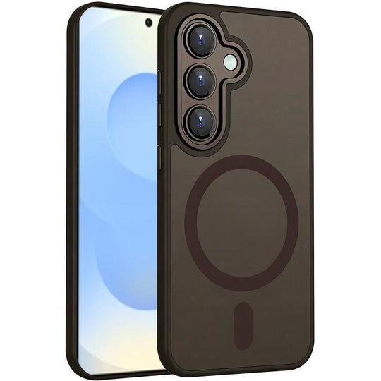 For Samsung Galaxy S26+ 5G XDcase Skin Feel Magnetic Frosted Phone Case with Lens Film(Brown)