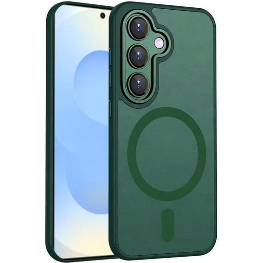 For Samsung Galaxy S26+ 5G XDcase Skin Feel Magnetic Frosted Phone Case with Lens Film(Green)