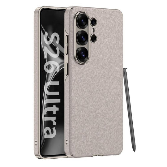 For Samsung Galaxy S26 Ultra 5G GKK Curved Vegan Leather Full Coverage Phone Case(Gray)