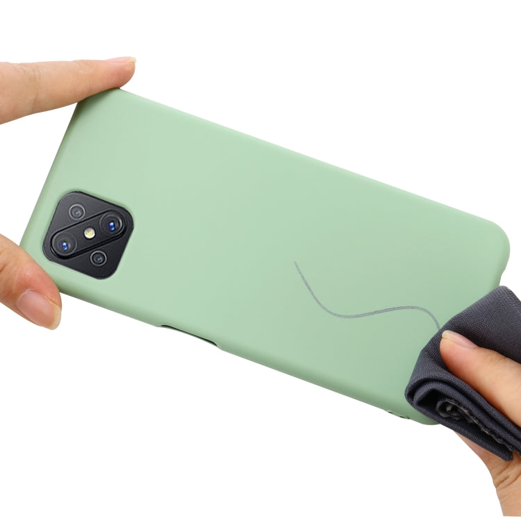 For OPPO A92s / Reno4 Z 5G Pure Color Liquid Silicone Shockproof Full Coverage Case(Green) by buy2fix