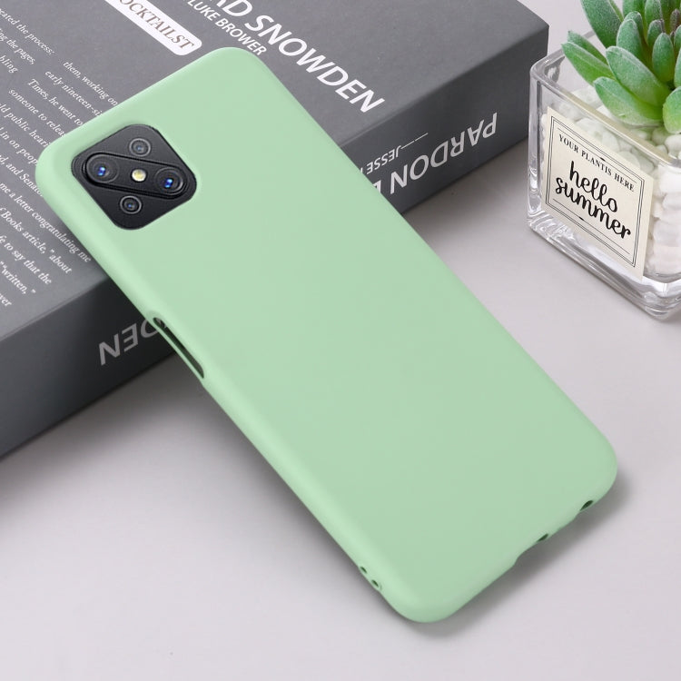 For OPPO A92s / Reno4 Z 5G Pure Color Liquid Silicone Shockproof Full Coverage Case(Green) by buy2fix
