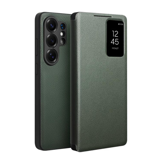 For Samsung Galaxy S26 Ultra 5G QIALINO Magnetic Genuine Leather Phone Case(Green)
