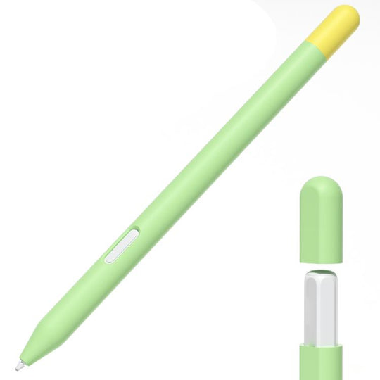 For Samsung Galaxy Tab S11 / S11 Ultra Stylus Pen Contrast Color Silicone Protective Case(Green)