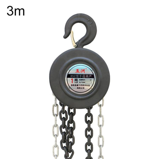 1T Load Capacity 3m HSZ Type Round Hand Chain Hoist Hand Operated Chain Hoist Manual Hoist