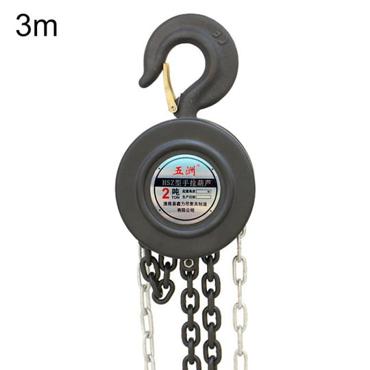 2T Load Capacity 3m HSZ Type Round Hand Chain Hoist Hand Operated Chain Hoist Manual Hoist