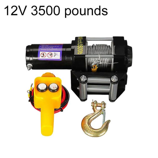 12V 3500 Lbs Manual Operation Handle Switch Car Electric Winch