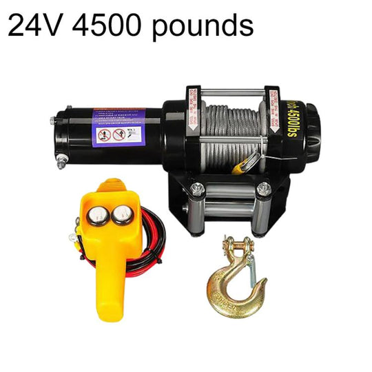 24V 4500 Lbs Manual Operation Handle Switch Car Electric Winch