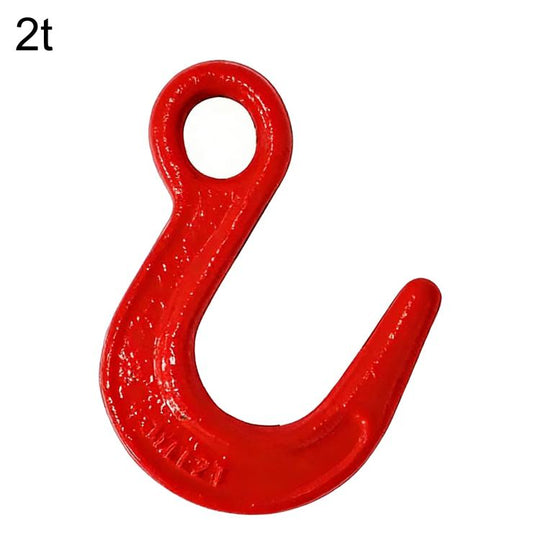 2T Load Large Opening Lifting Hook Alloy Steel Clevis Hook Lifting Sling Tool(Red)