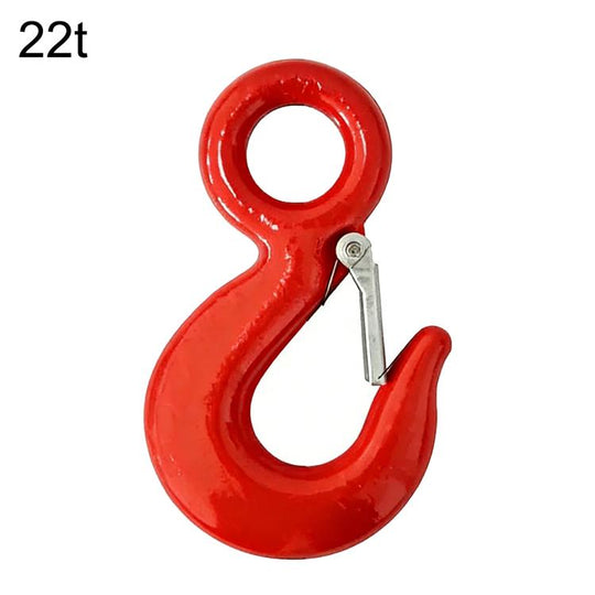 22T Load Eye Hook Alloy Steel Clevis Hook Lifting Sling Tool(Red)