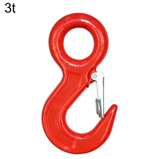 3T Load Container Hook Alloy Steel Clevis Hook Lifting Sling Tool(Red)